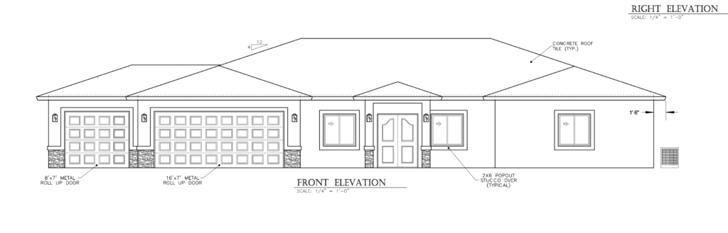 2D custom home blueprint from Architectural Designs