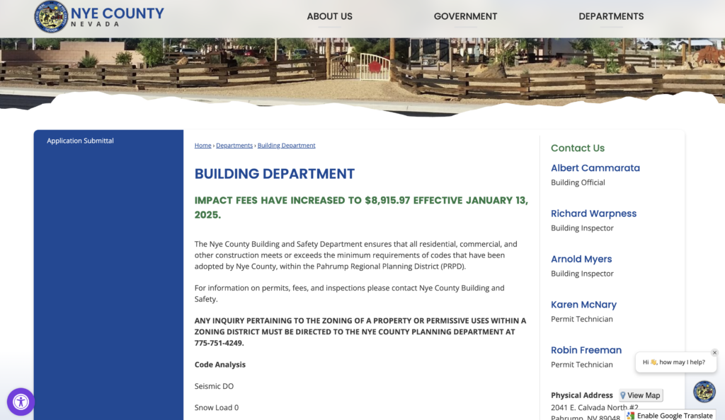 Building permit website