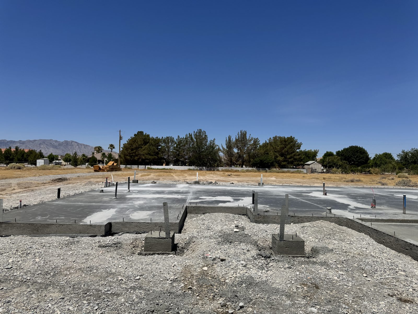 Concrete foundation slab poured at 3550 Margarita Ave, Pahrump NV