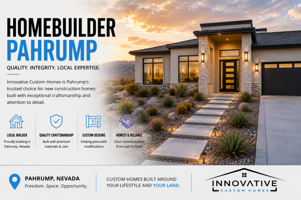 Custom home builder consulting with homeowners on a new build in Pahrump, NV