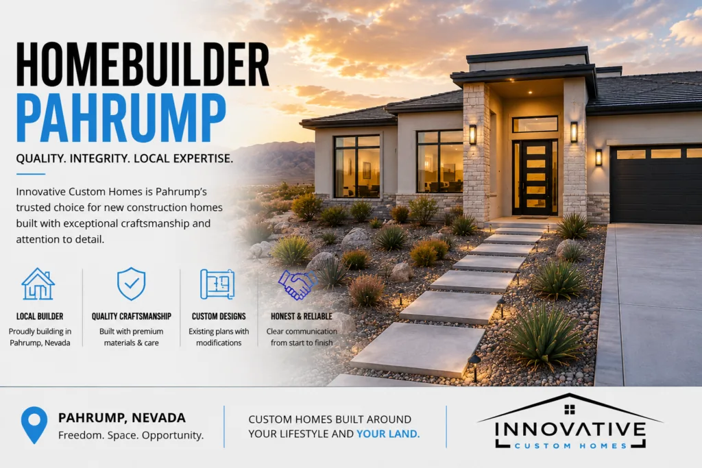 Custom home builder consulting with homeowners on a new build in Pahrump, NV