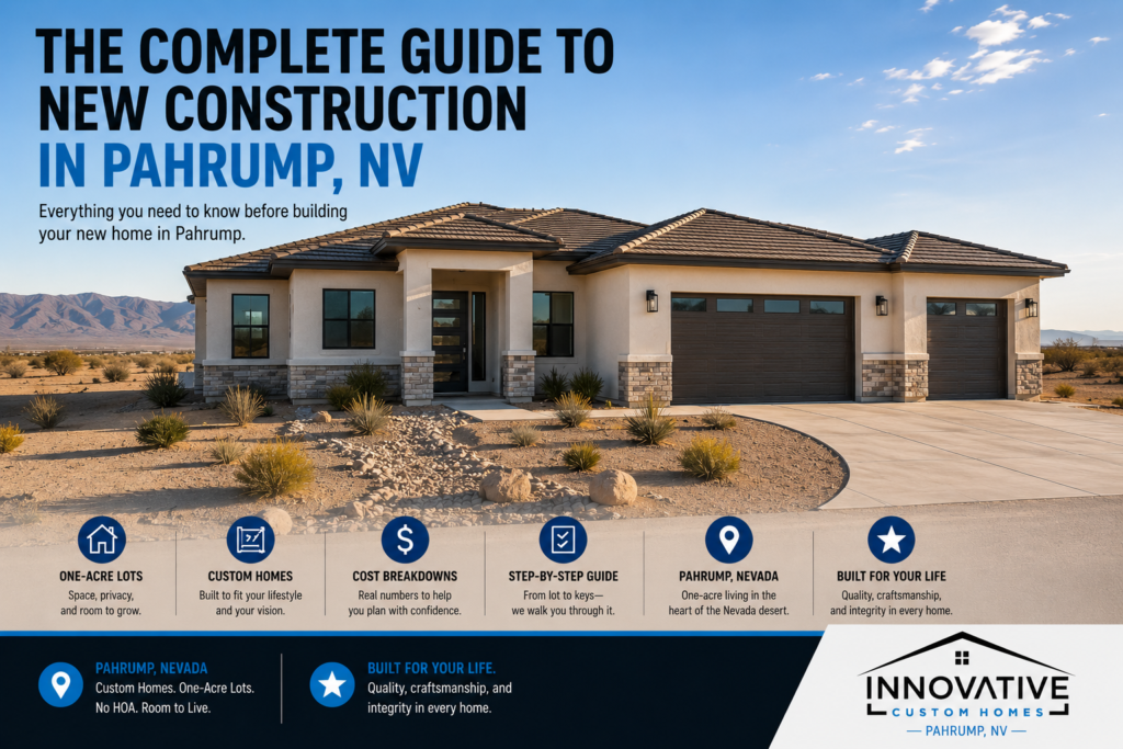 New construction custom home build in Pahrump, NV by Innovative Custom Homes