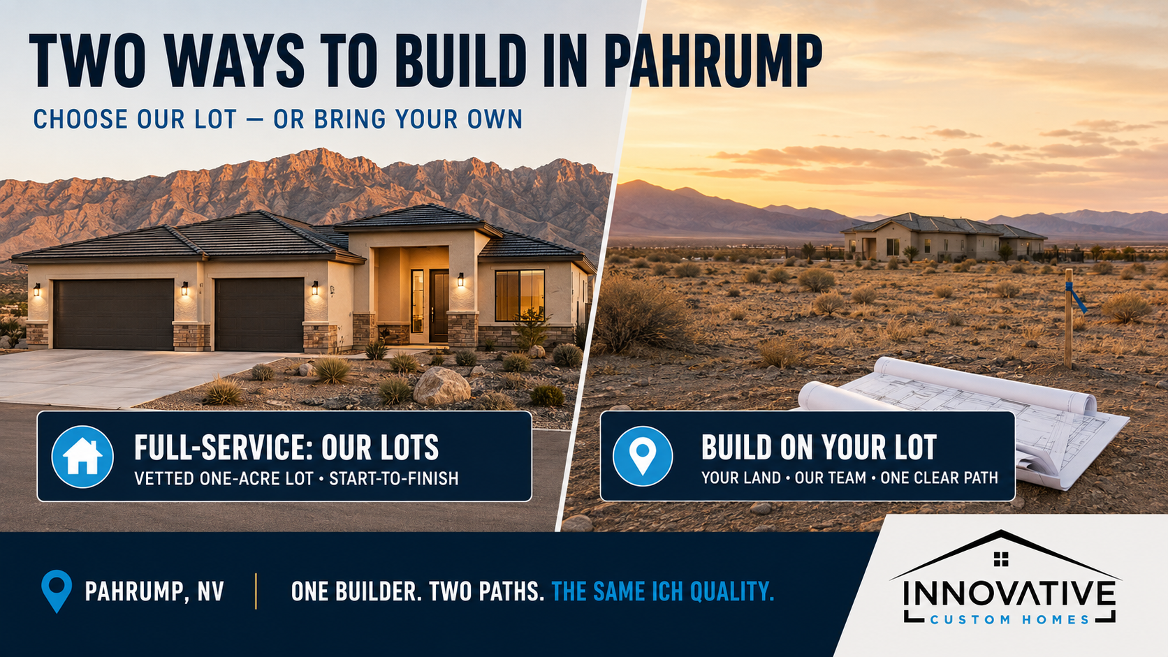 Build with us on your lot or ours.